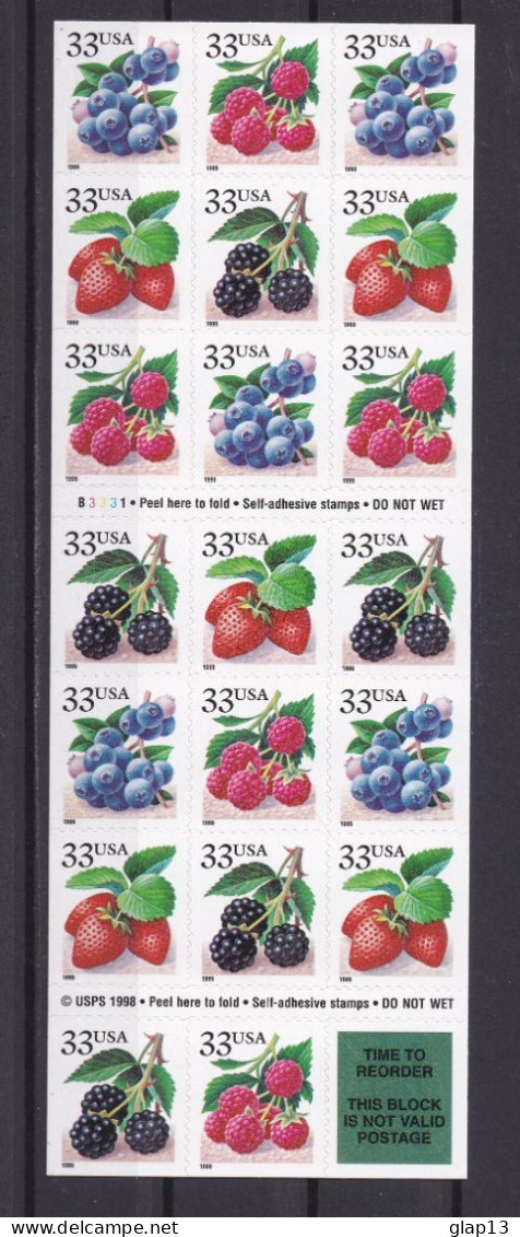 ETATS-UNIS 1998 CARNET N°C2874 NEUF** FRUITS - 3. 1981-...