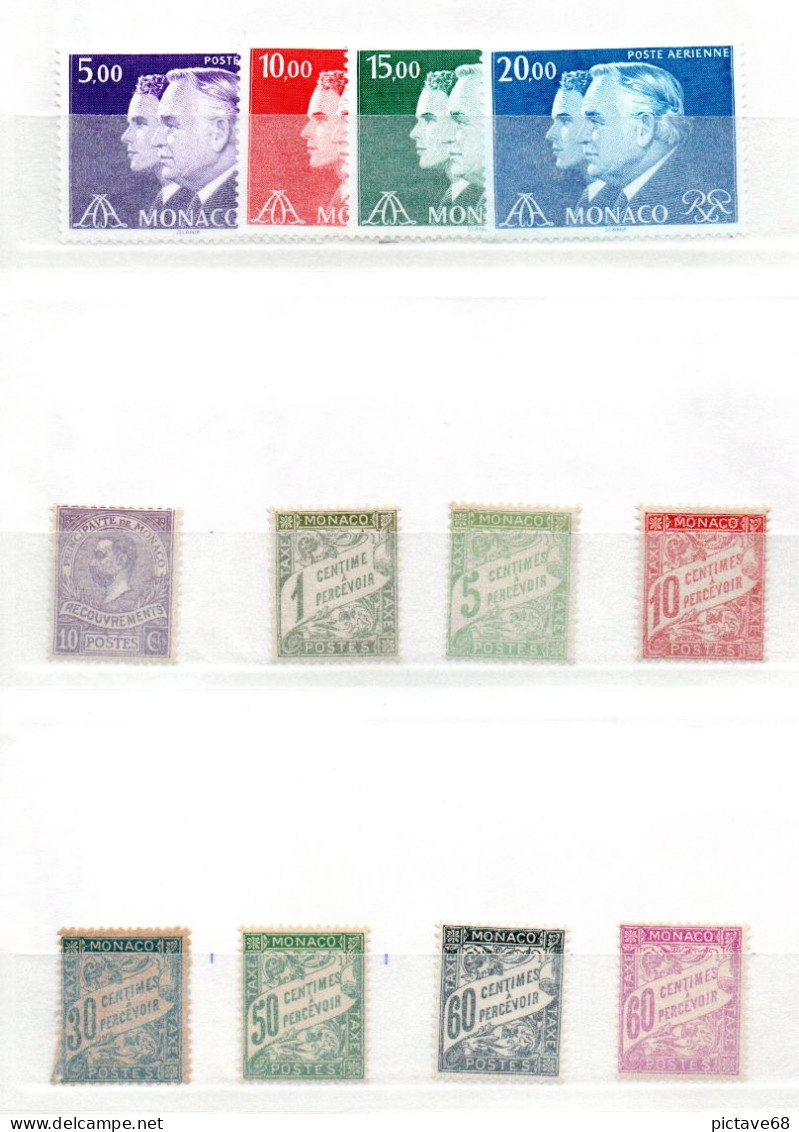 MONACO / BEAU LOT DE TIMBRES DANS CARNET A CHOIX NEUFS ET QUELQUES OBLITERES