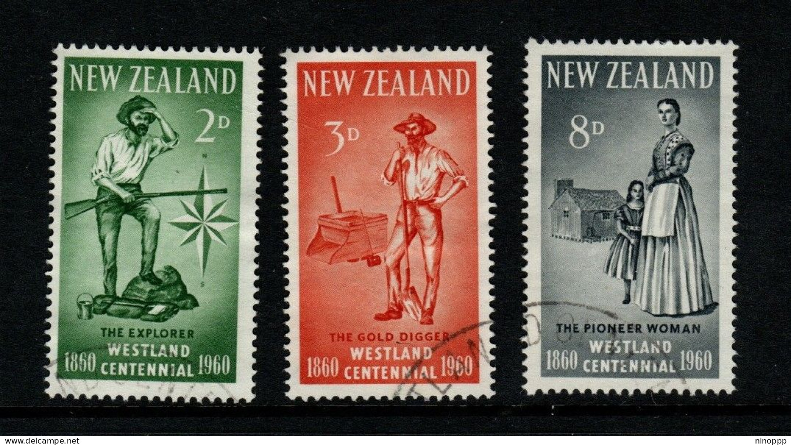 New Zealand SG 778-80 1960 Westland Centennial,used - Used Stamps