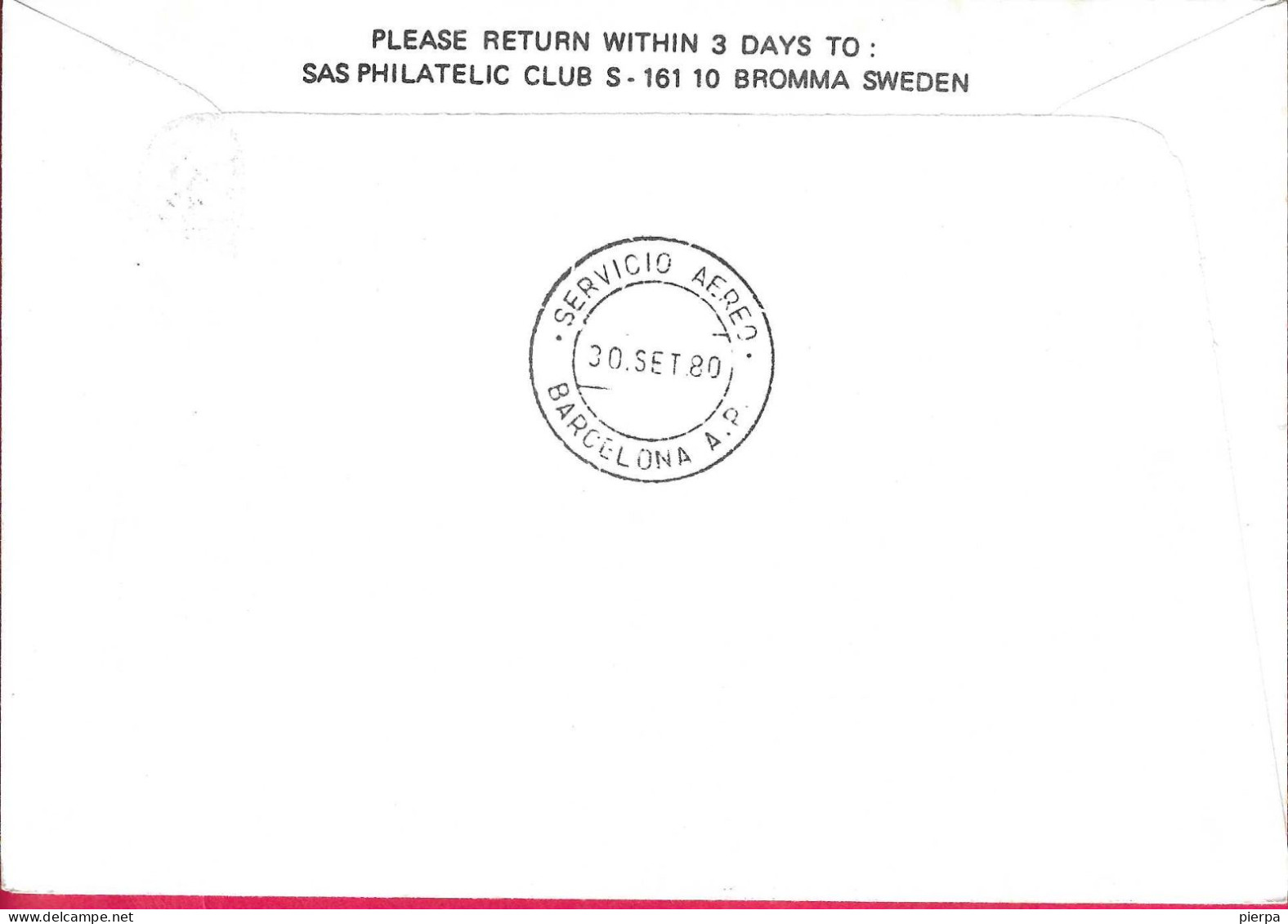 DANMARK - FIRST SAS FLIGHT A300 FROM KOPENHAGEN TO BARCELONA* 30.9.1980* SU BUSTA UFF2CIALE GRANDE - Airmail