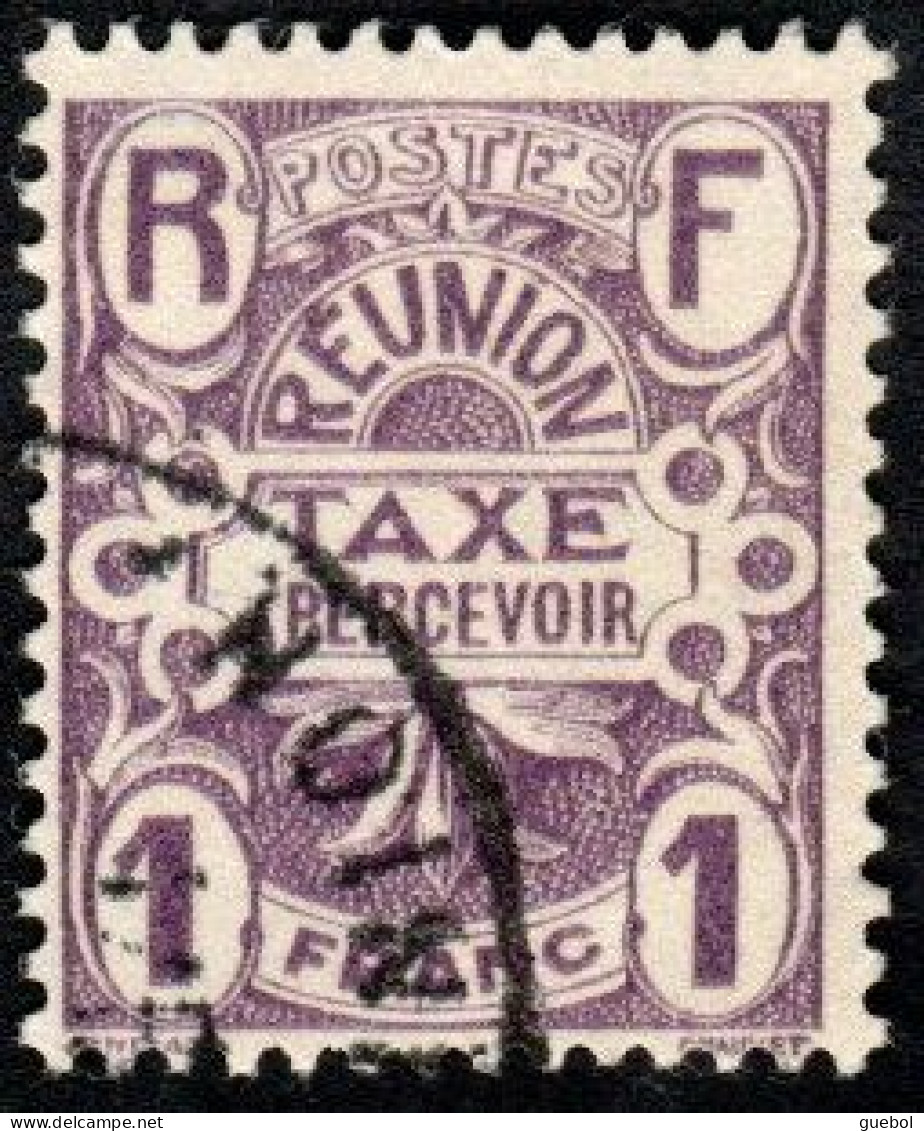 Réunion Obl. N° Taxe 13 - Emblème Le 1f Violet - Portomarken