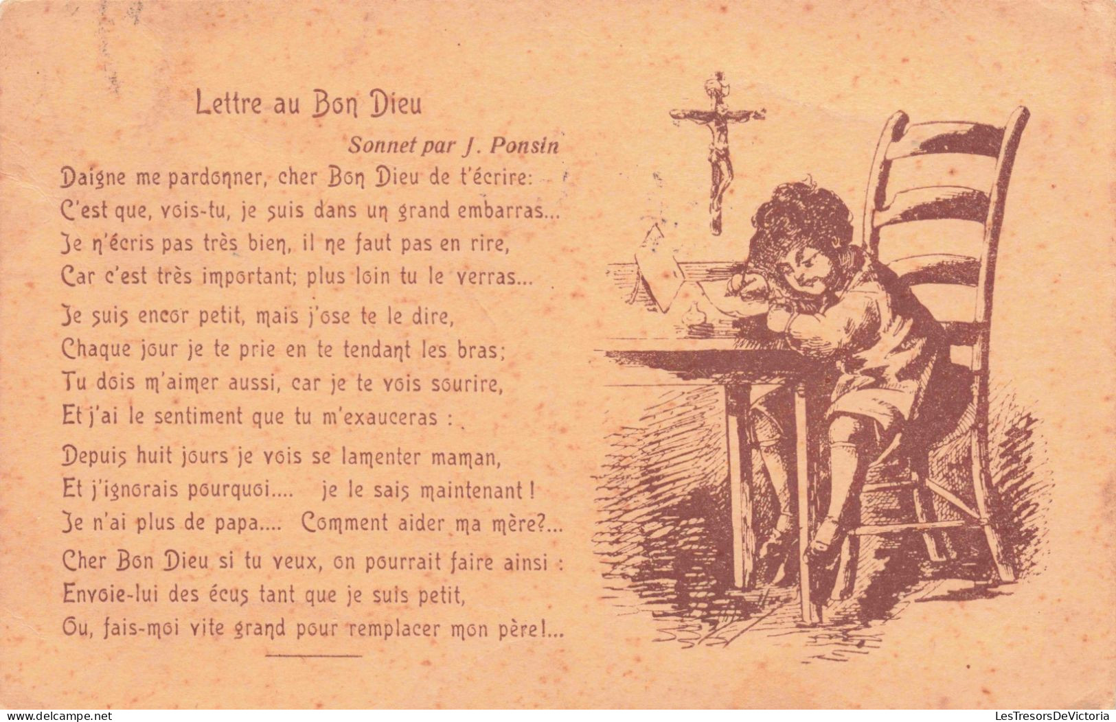 RELIGION - Christianisme - Lettre Au Bon Dieu - Carte Postale Ancienne - Sonstige & Ohne Zuordnung