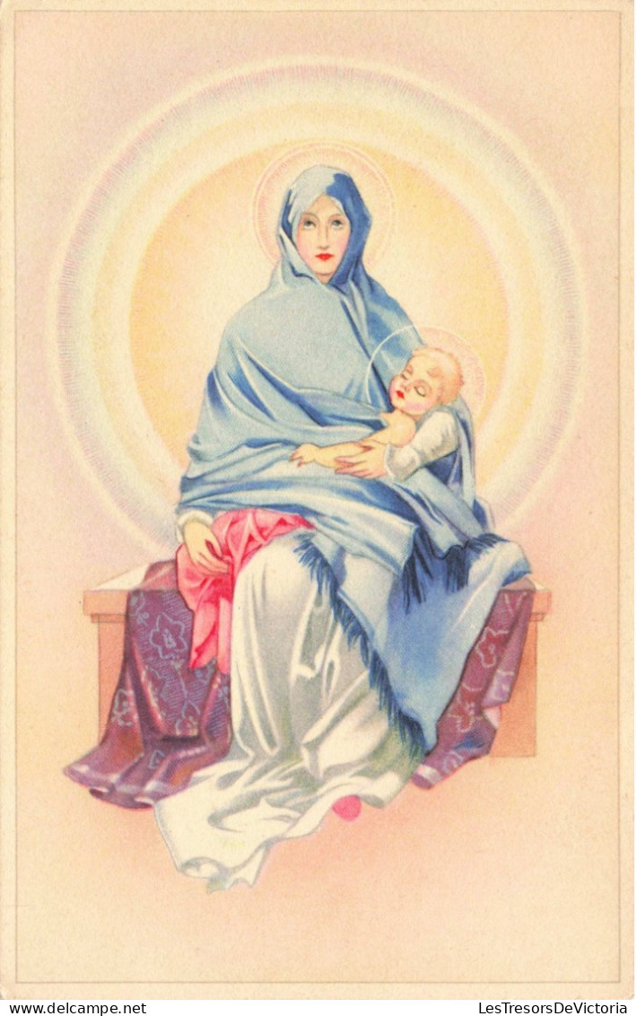 RELIGION - Christianisme - La Sainte Vierge Et L'Enfant Jésus - Carte Postale Ancienne - Gemälde, Glasmalereien & Statuen