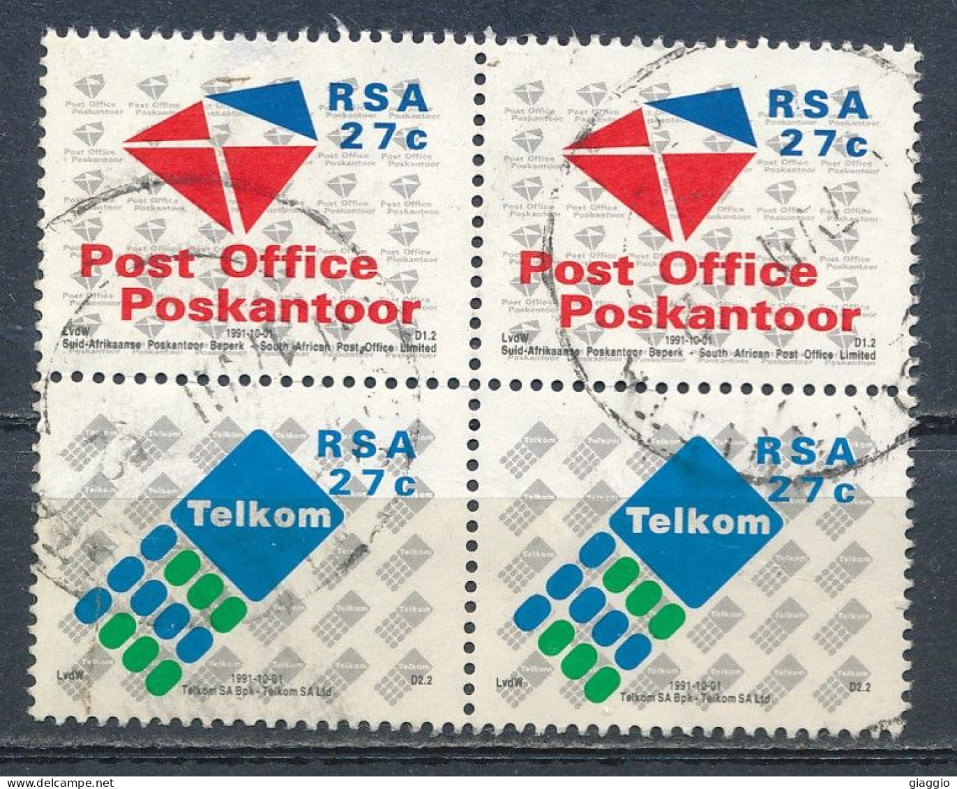 °°° SOUTH AFRICA  - Y&T N°740/41 - 1991 °°° - Usati