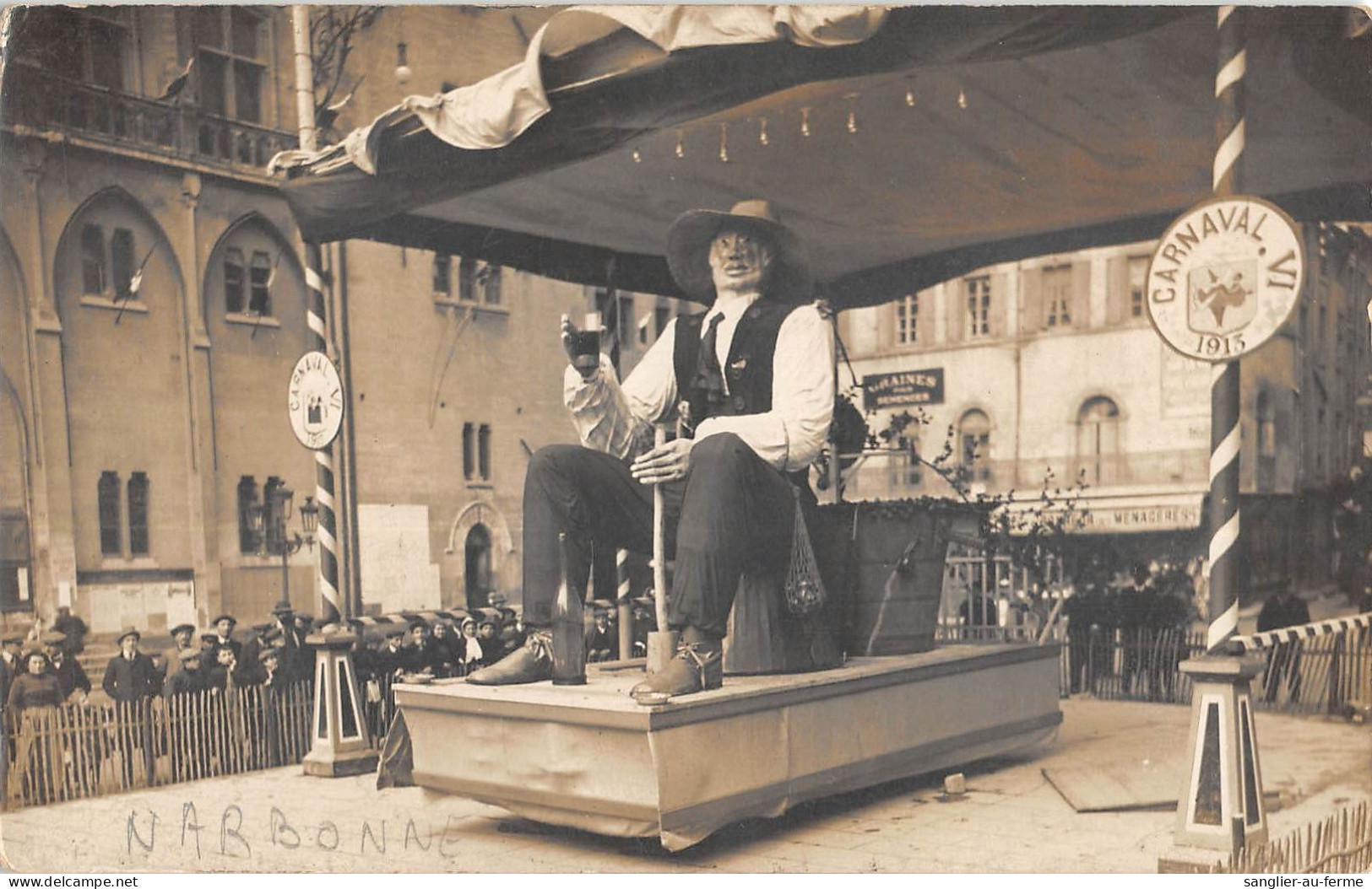 CPA 11 NARBONNE / CARTE PHOTO / SALLIS / CARNAVAL VI / ANNEE 1913 - Other & Unclassified