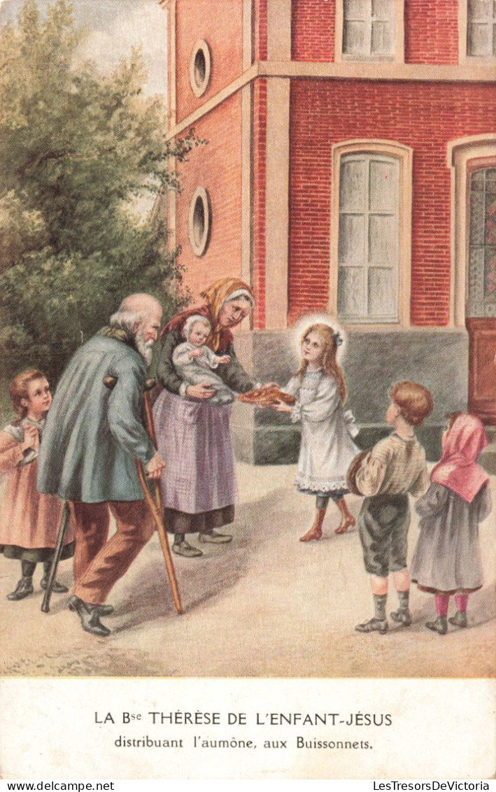 RELIGION - Christianisme - La Bse Thérèse De L'Enfant Jésus Distribuant L'aumône Aux Buissonets - Carte Postale Ancienne - Tableaux, Vitraux Et Statues