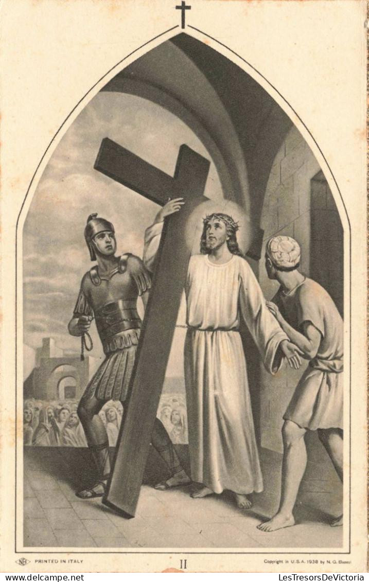 RELIGION - Christianisme - Chemin De La Croix - Jésus Est Chargé De Sa Croix - Carte Postale Ancienne - Heilige Stätte