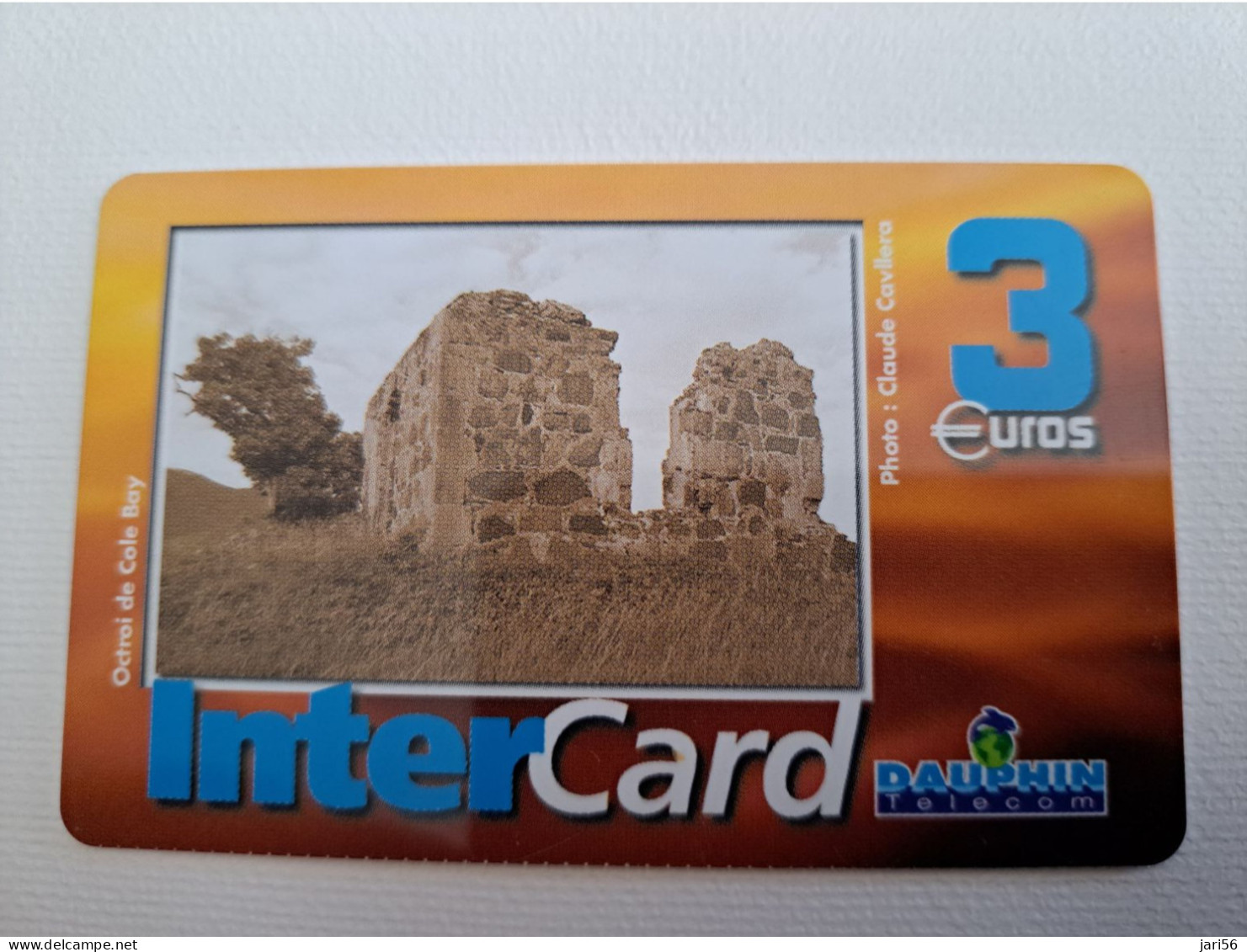 ST MARTIN / INTERCARD  3 EURO  OCTROI DE COLE BAY           NO 091   Fine Used Card    ** 15145 ** - Antillen (Französische)