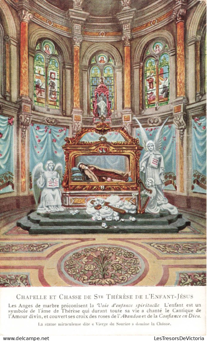 RELIGION - Christianisme - Chapelle Et Chasse De Sainte Thérèse De L'Enfant Jésus - Carte Postale Ancienne - Santos