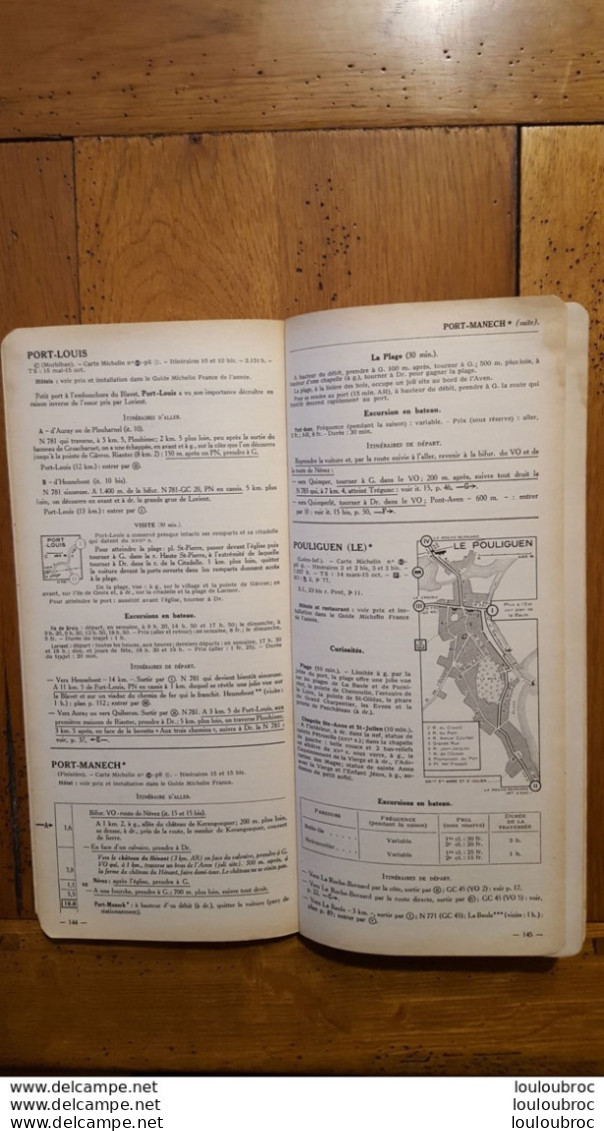 MICHELIN GUIDE REGIONAL BRETAGNE COTE DE L'ATLANTIQUE 1936-37 COMPOSE DE 176 PAGES PARFAIT ETAT - Michelin (guides)