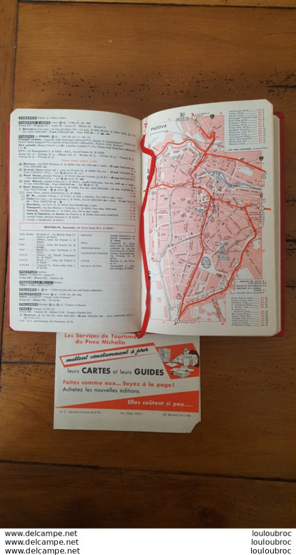 MICHELIN 1957 ITALIE  INTERIEUR EN PARFAIT ETAT - Michelin (guides)