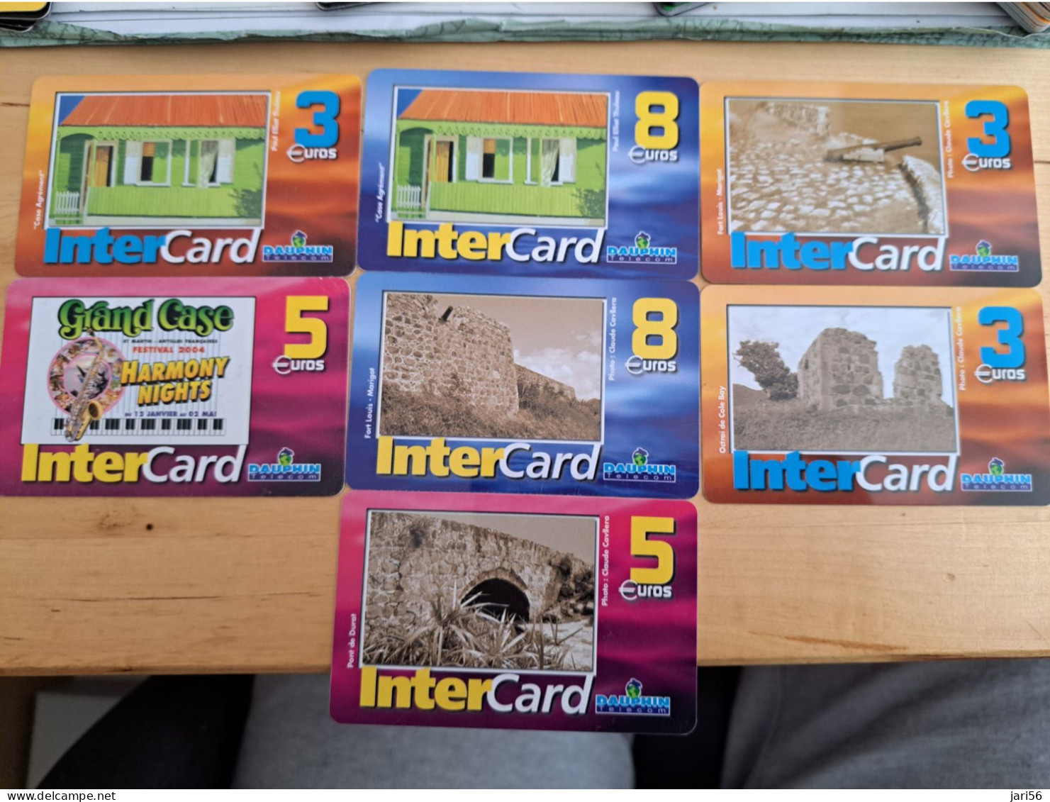 ST MARTIN  INTERCARD  / SPECIAL OFFER 7CARDS /   /NO;93/ 91/90/87/86/83/82  / USED  CARDS    ** 15147** - Antillas (Francesas)