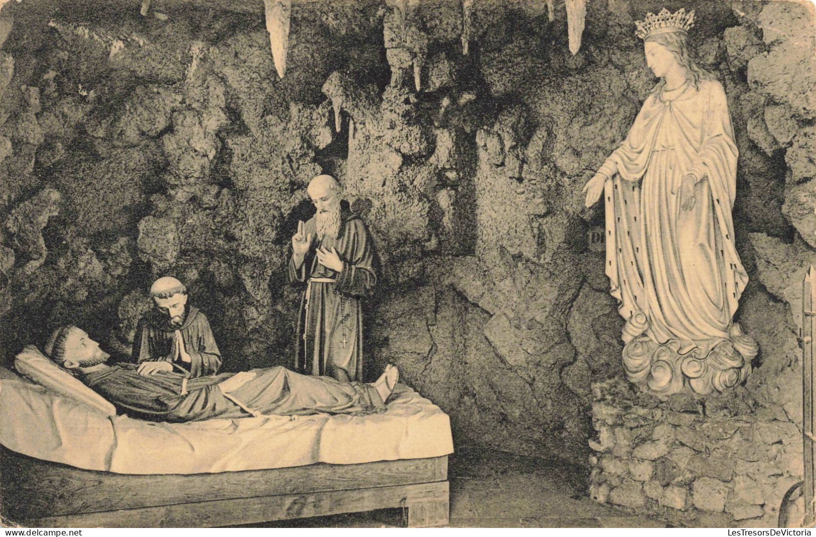 RELIGION - Christianisme -Herenthals - Grotten Van St Anthonius Dood Van St Antonius - Carte Postale Ancienne - Heiligen