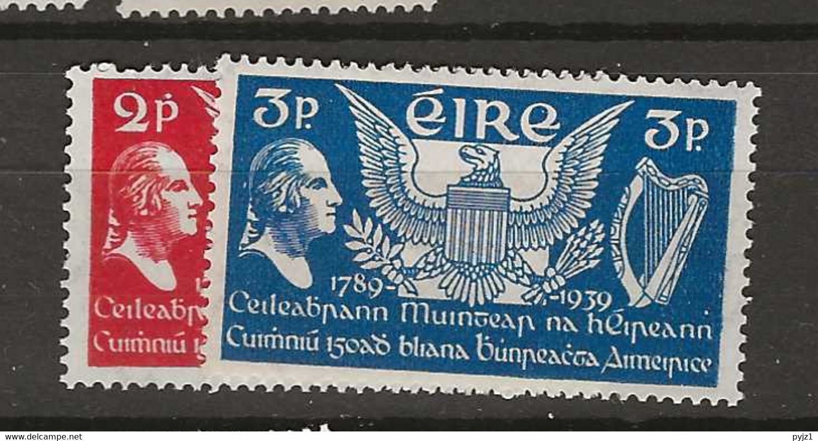 1939 MH Ireland Mi 69-70 - Unused Stamps