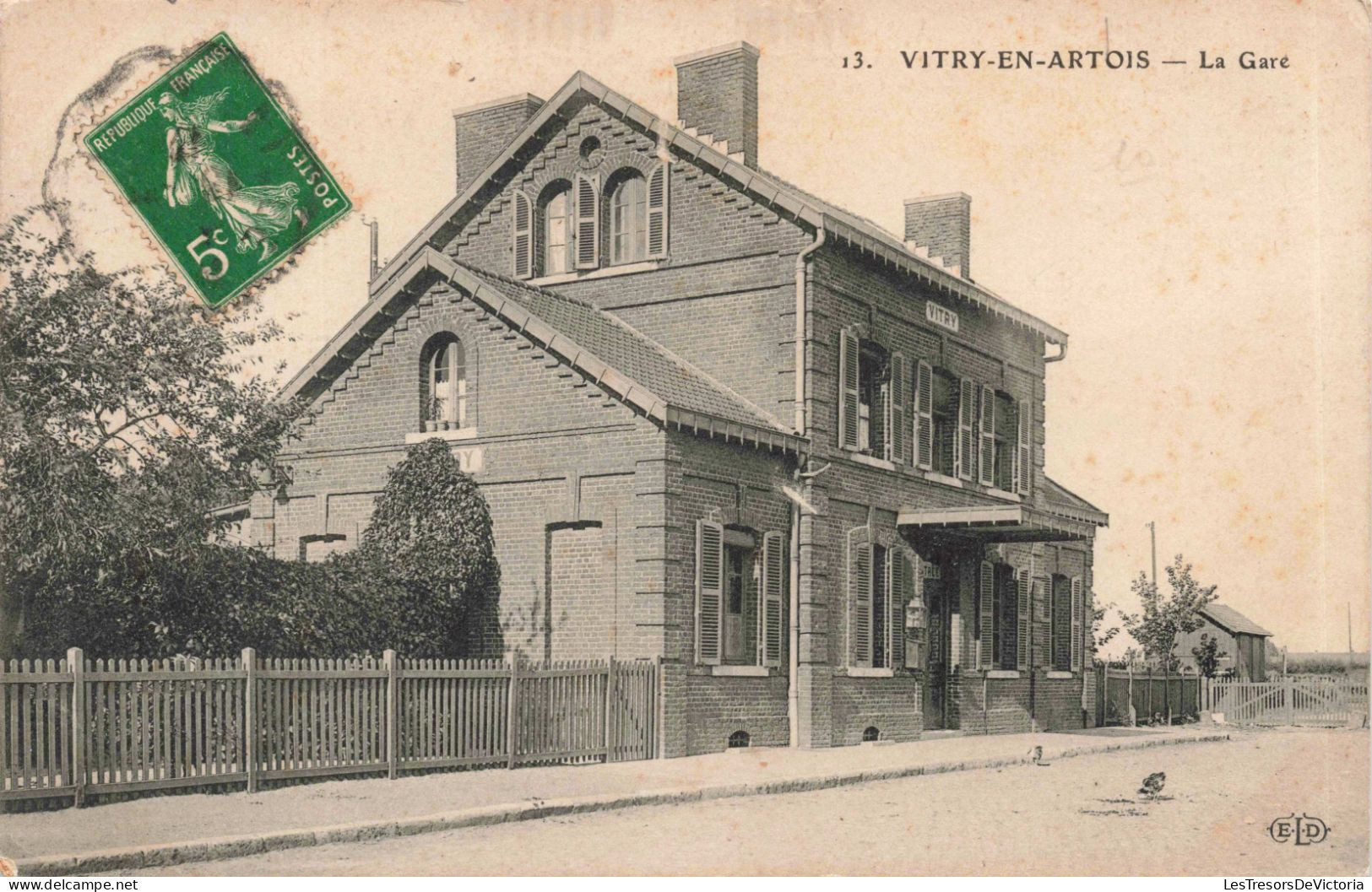 FRANCE - Vitry-en-Artois - La Gare - Carte Postale Ancienne - Vitry En Artois
