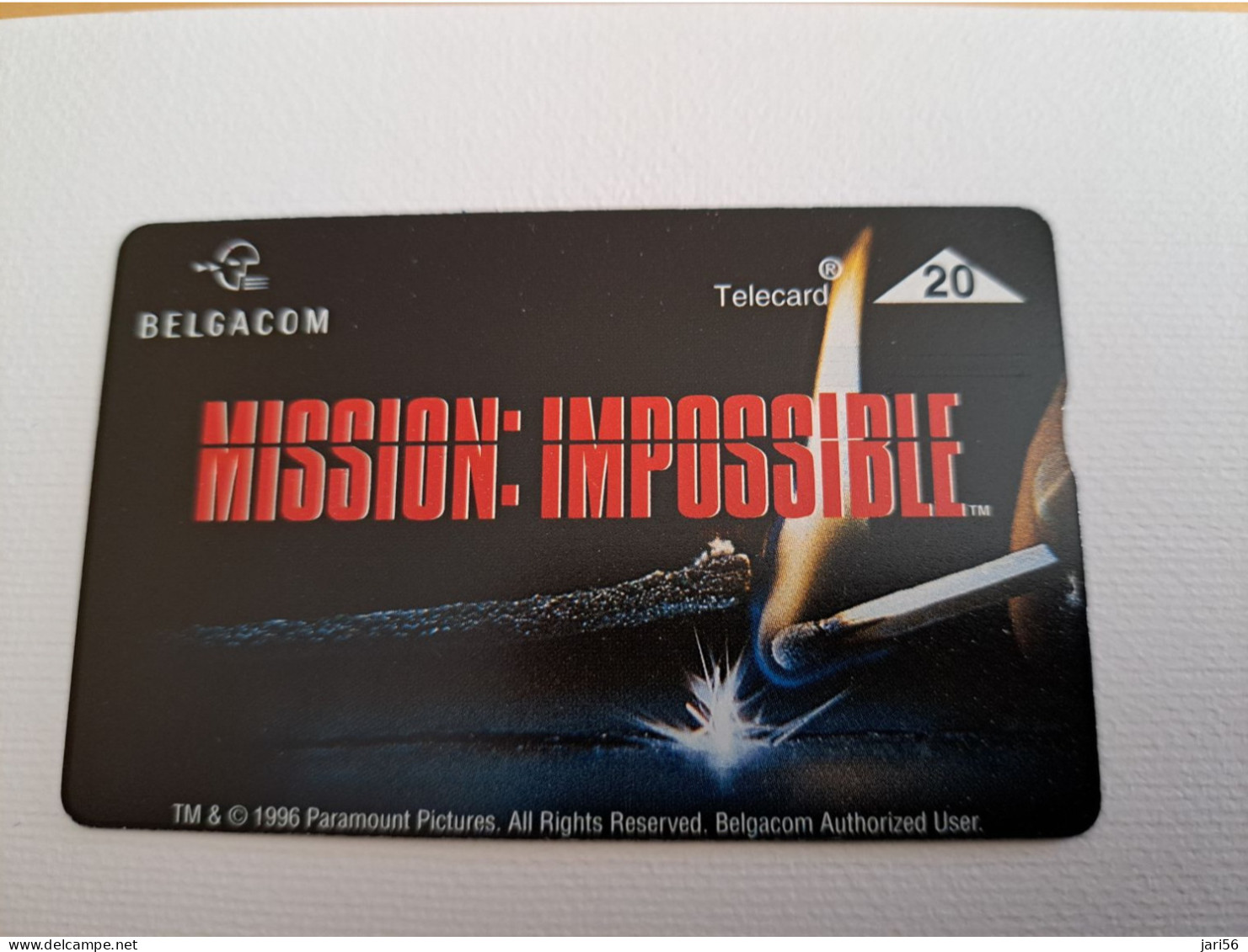 BELGIUM   L & G / 20 UNITS /  MISSION IMPOSSIBLE/ WHITE  ARROW /   /  / USED  CARD     ** 15156** - Sans Puce