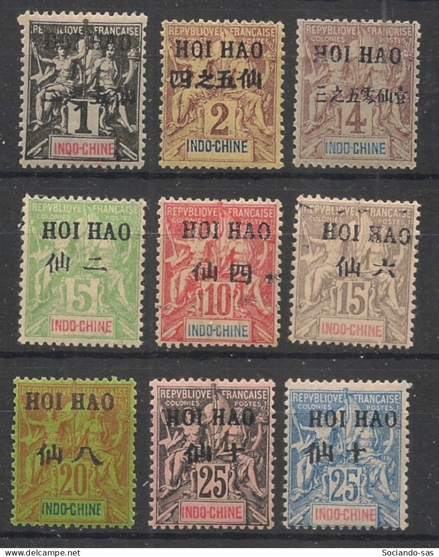HOI-HAO - 1903-04 - N°YT. 16 à 24 - Type Groupe - 9 Valeurs - Neuf * / MH VF - Unused Stamps