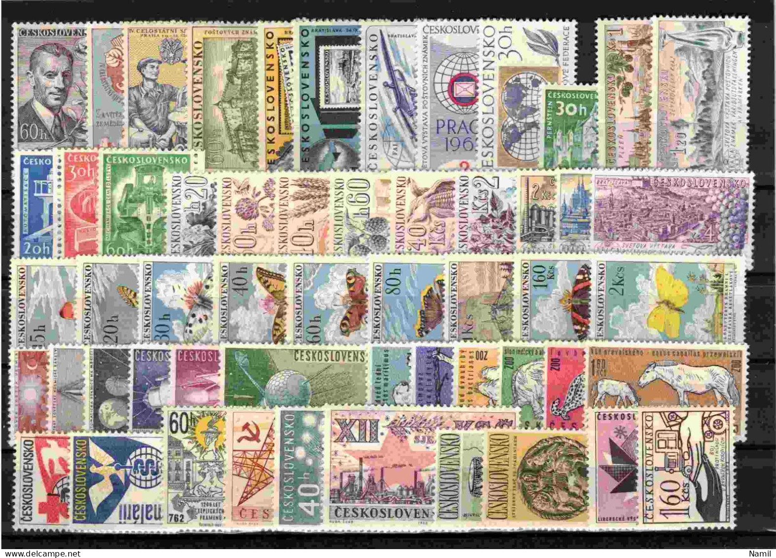 * Tchécoslovaquie 1959-63, Lot Avec Timbres Neufs Avec Charniere Ou Trace De Charniere Propre, - Collections, Lots & Séries