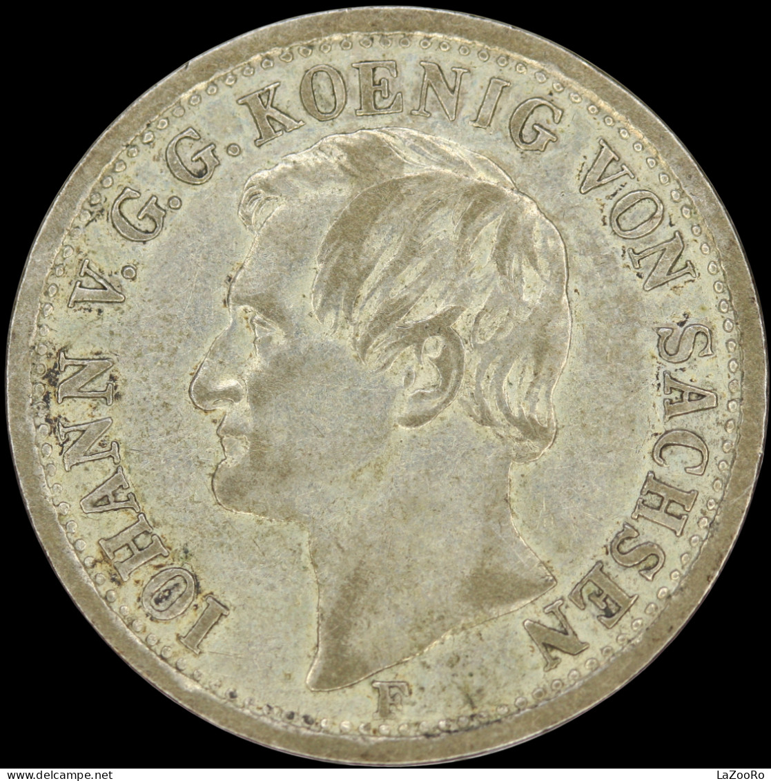 LaZooRo: Germany SAXONY-ALBERTINE 1/6 Thaler 1856 F XF / UNC - Silver - Taler & Doppeltaler