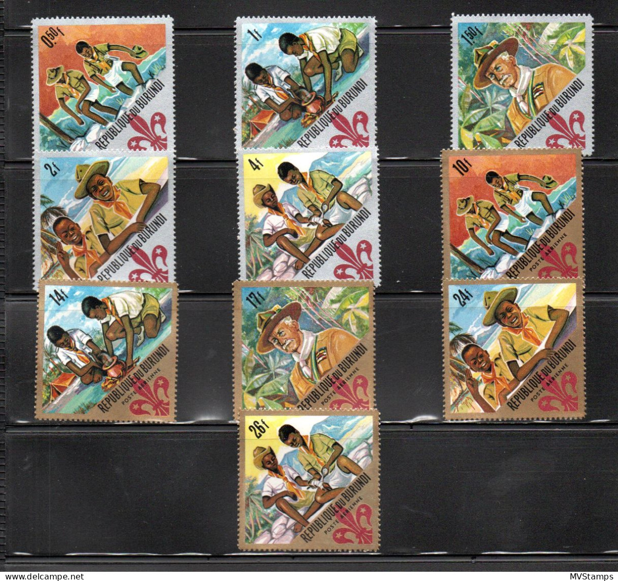 Burundi 1967 Set Boyscout/Jamboree Stamps (Michel 349/58) Nice MNH - Nuevos