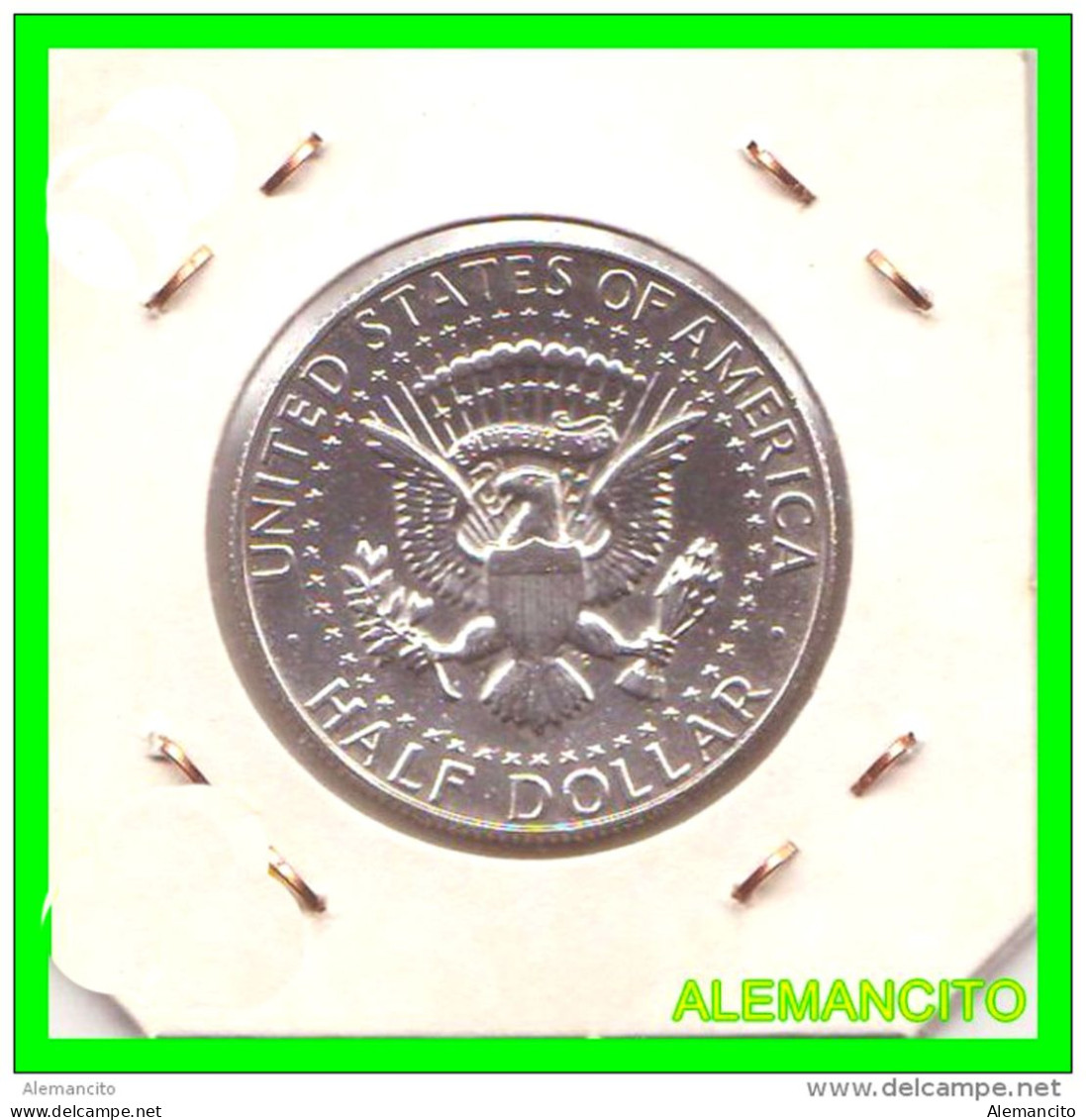 AMERICA CENTRAL ( E.E.U.U )  MONEDA HALF DOLLAR PLATA  ( J.F. KENNEDY )  AÑO 1968-D - America Centrale