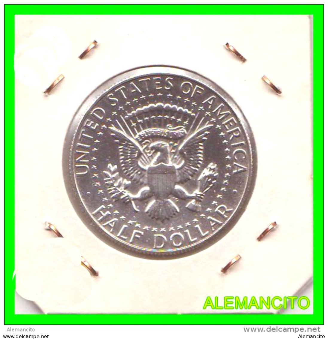 AMERICA CENTRAL ( E.E.U.U )  MONEDA HALF DOLLAR PLATA  ( J.F. KENNEDY )  AÑO 1968-D - América Central