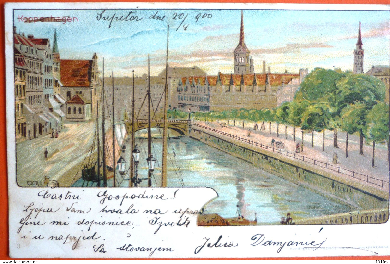 DENMARK - KOPPENHAGEN , OLD LITHO 1900 - Denmark