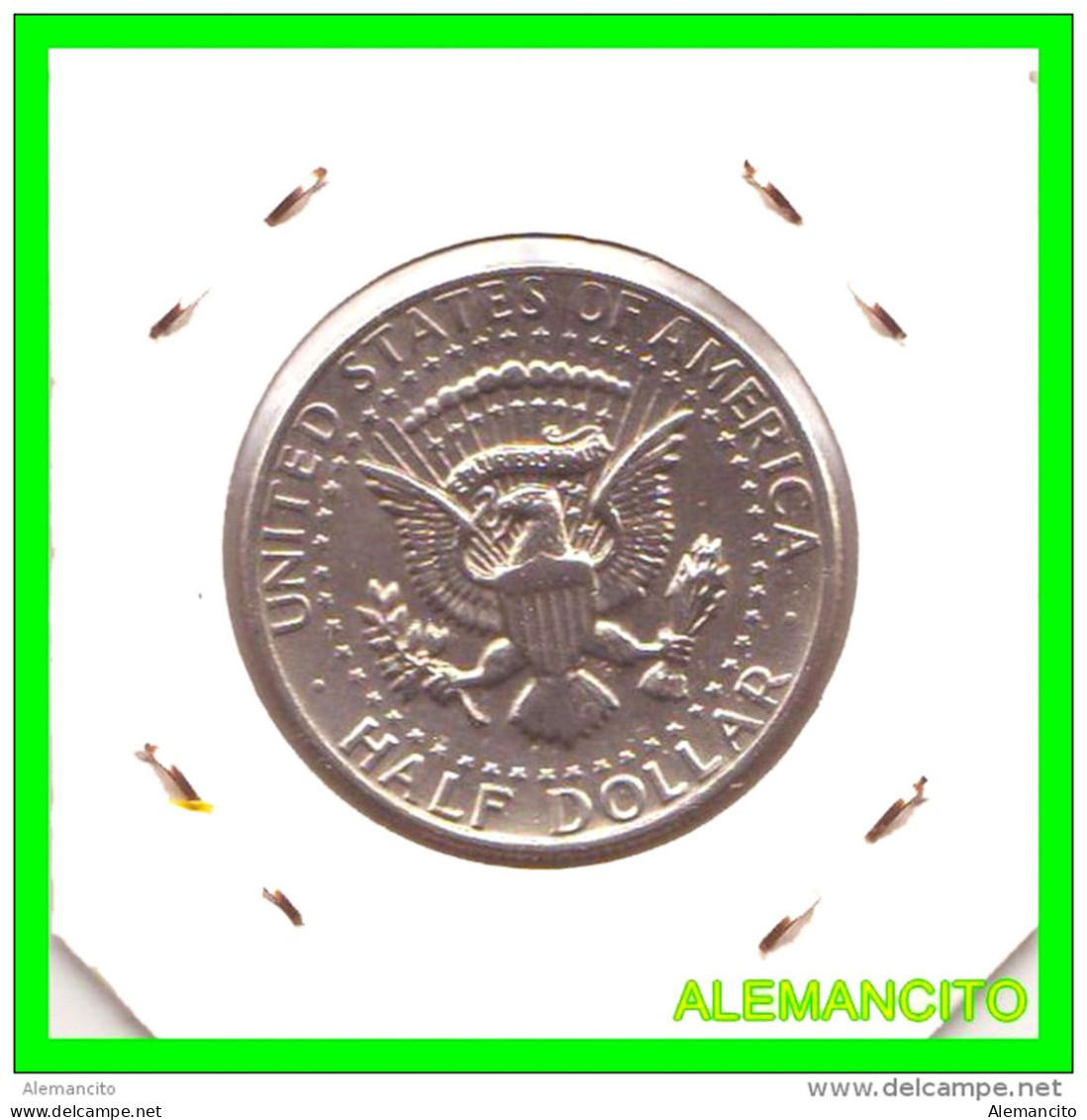 AMERICA CENTRAL ( E.E.U.U )  MONEDA HALF DOLLAR PLATA  ( J.F. KENNEDY )  AÑO 1971 - América Central
