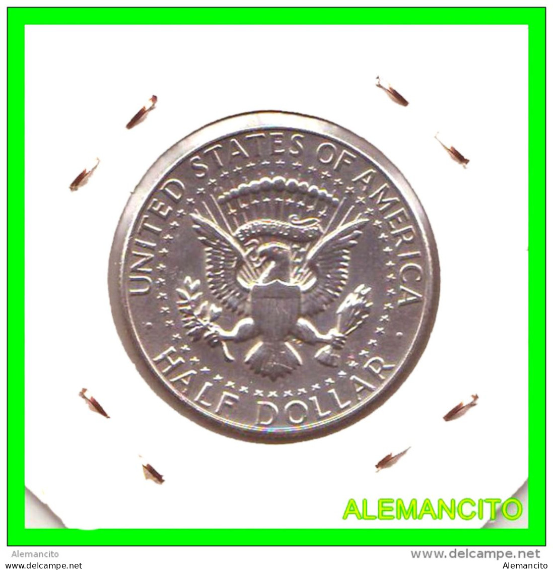 AMERICA CENTRAL ( E.E.U.U )  MONEDA HALF DOLLAR PLATA  ( J.F. KENNEDY )  AÑO 1967 - Zentralamerika