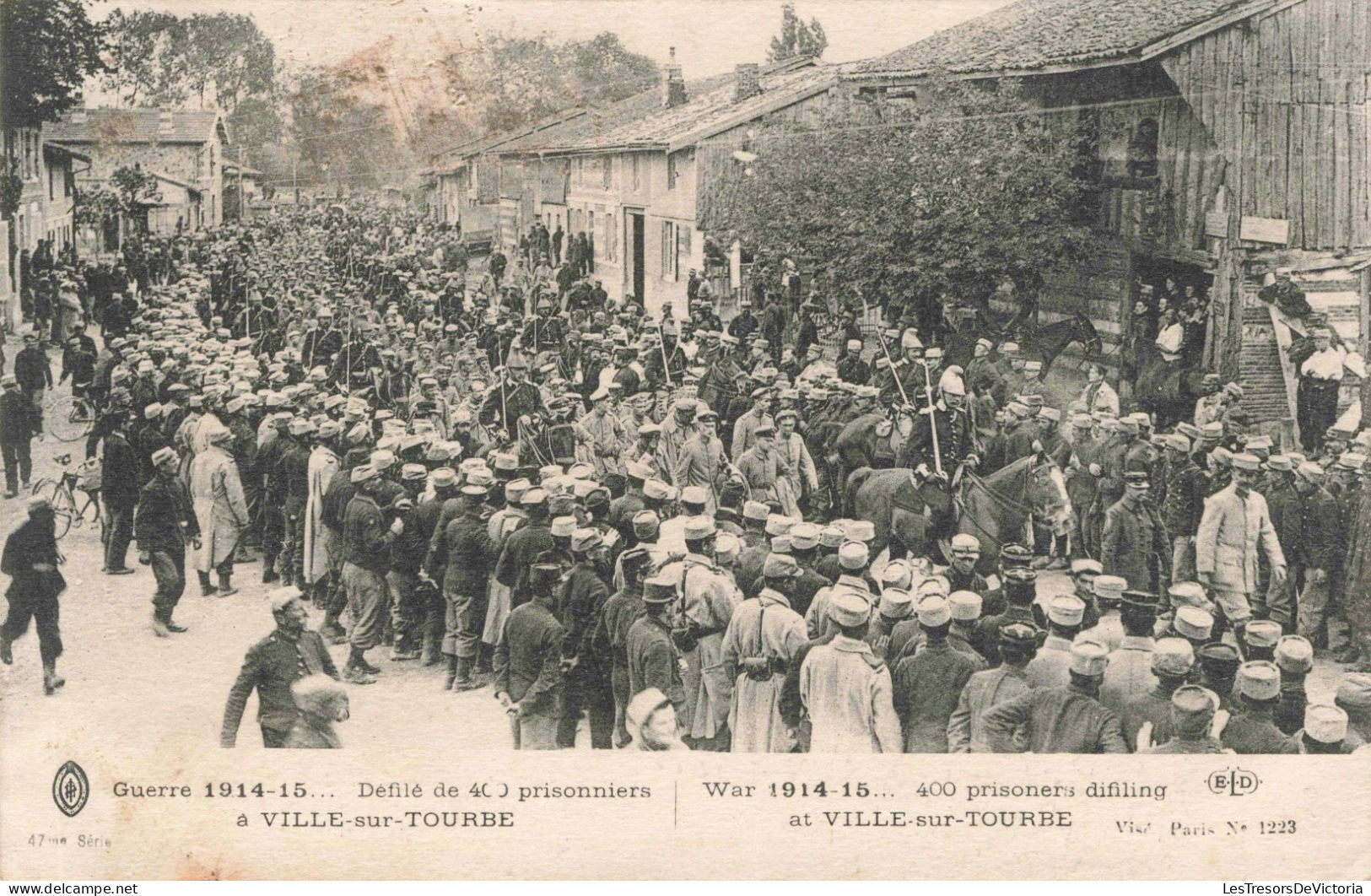 FRANCE - Marne - Ville Sur Tourbe - Défilé De 400 Prisonniers - Animé - Carte Postale Ancienne - Camp De Châlons - Mourmelon