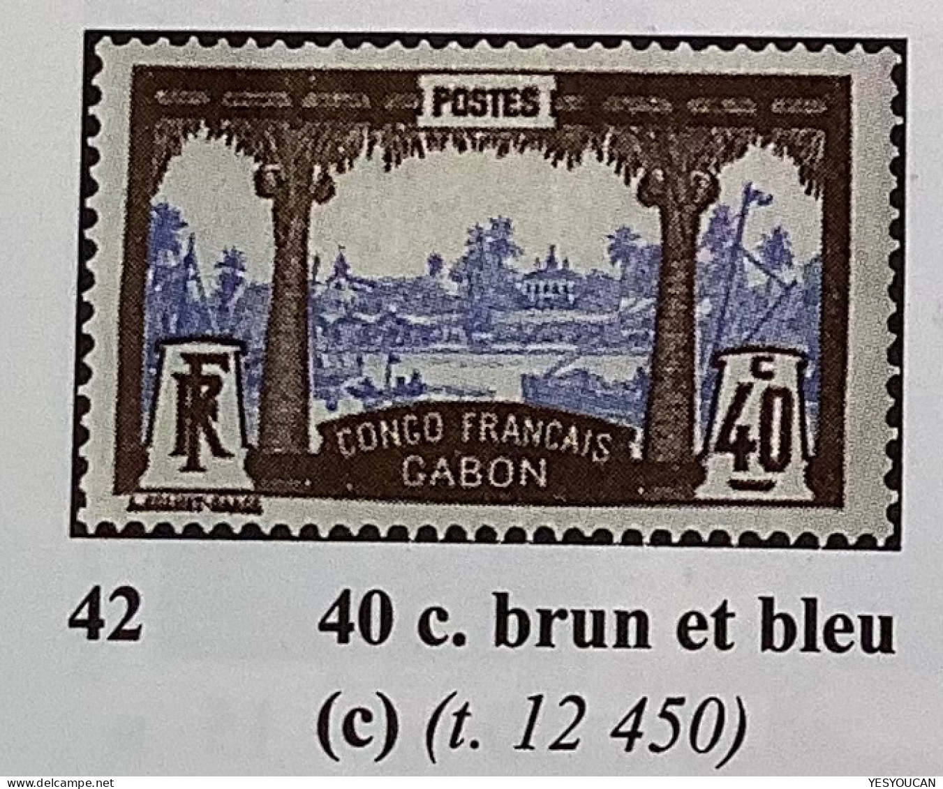 “CONGO FRANÇAIS GABON" 1910 Maquette Photo Originale RR ! Sur Carton, Ex Coll. Alice Laurent (essay Essai épreuve AEF - Ongebruikt