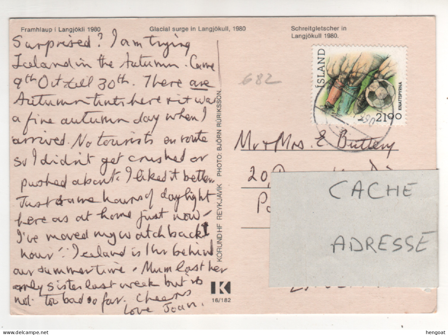 Timbre , Stamp Yvert N° 682 ( Football ) Sur CP , Carte , Postcard Du 18/01/90 - Storia Postale