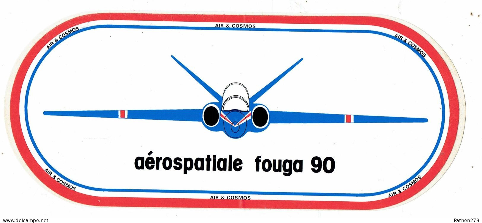 Autocollant Aerospatiale Fouga 90 - Air Et Cosmos - Aviation