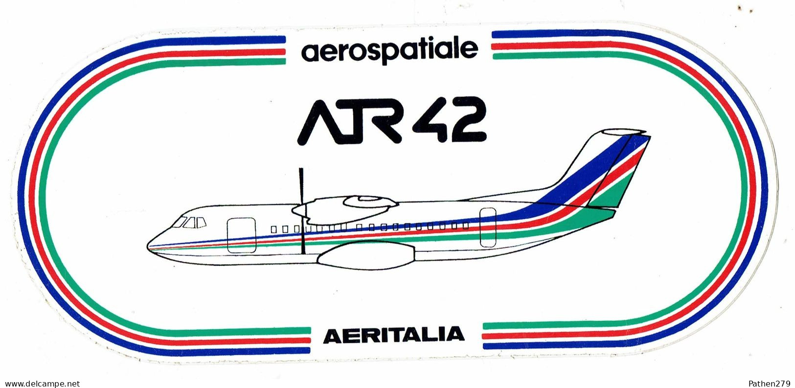 Autocollant Aerospatiale Aeritalia ATR 42 - Aviation