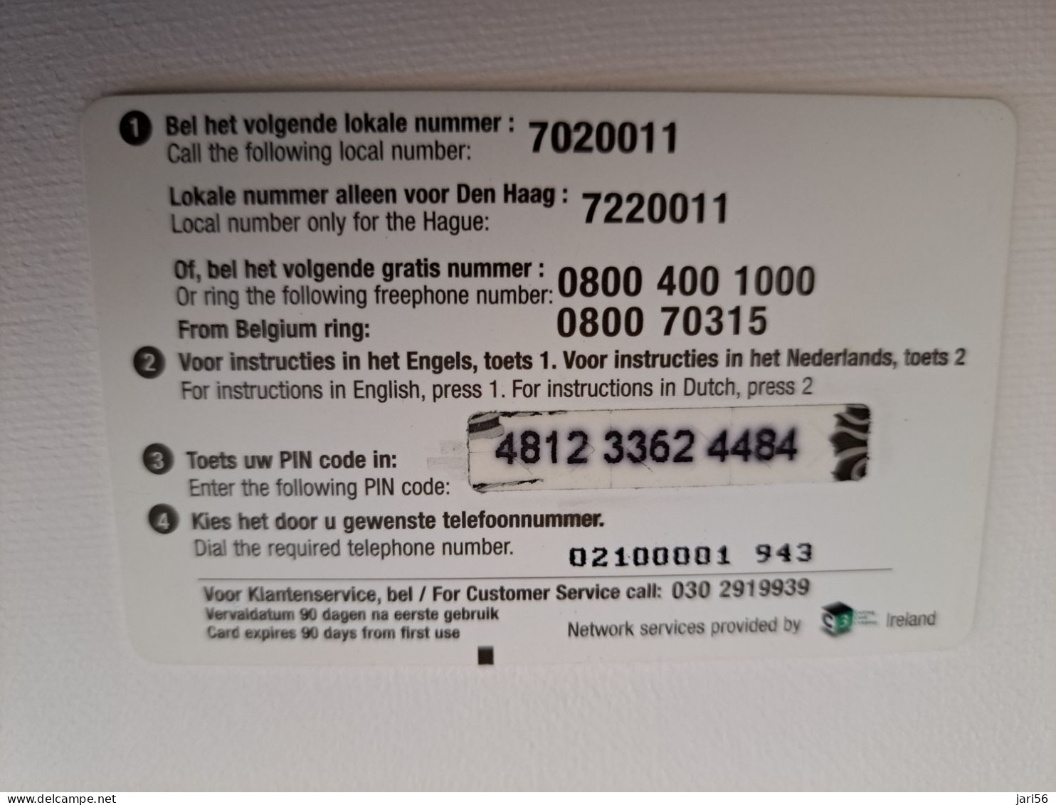 NETHERLANDS /  PREPAID / TELEKNIP/ PROMOTIONCARD/SATTELITE DISH   /  € 0,50 ,-  USED  ** 15177** - Privé