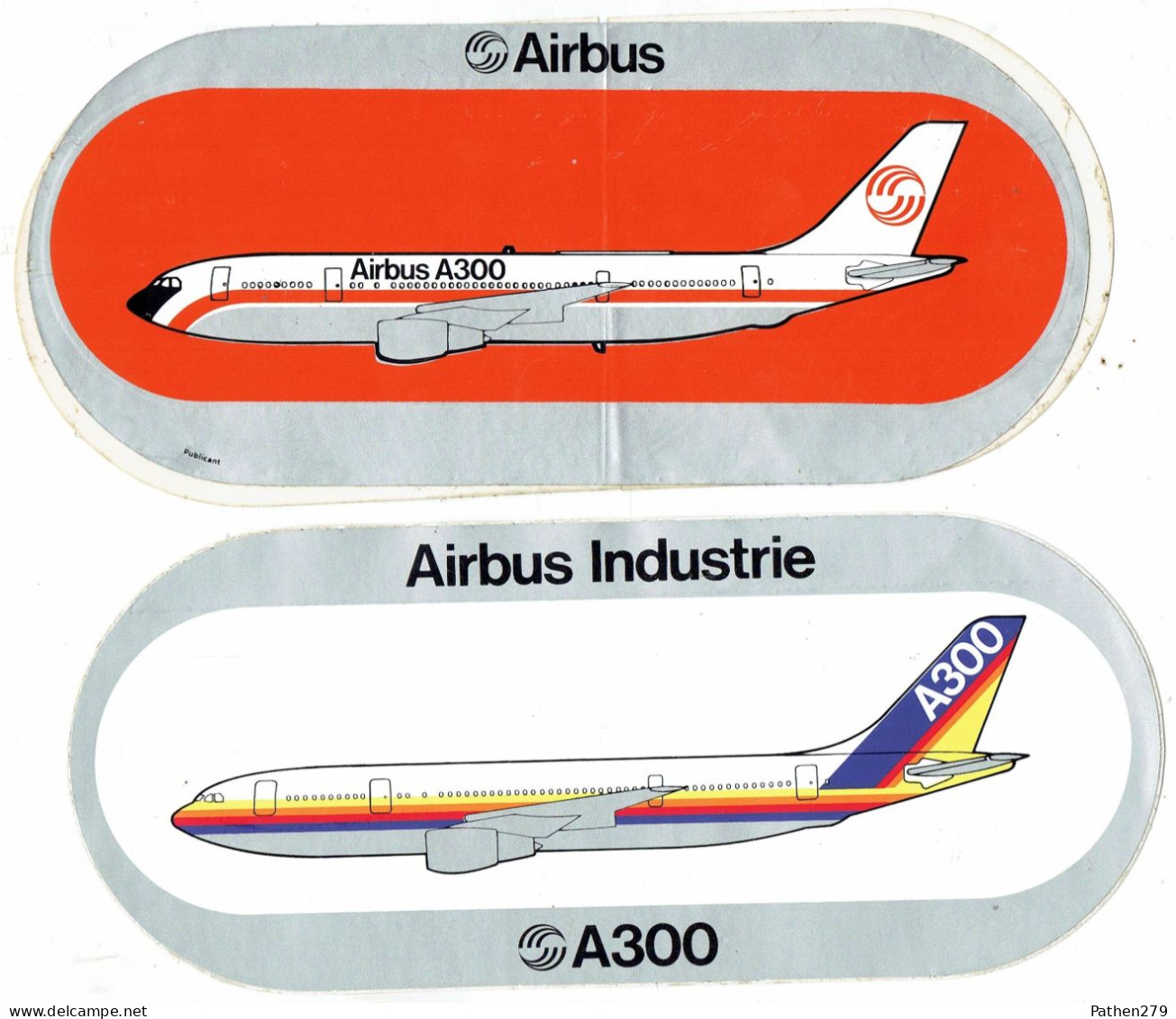 2 Autocollants Airbus A300 - Stickers