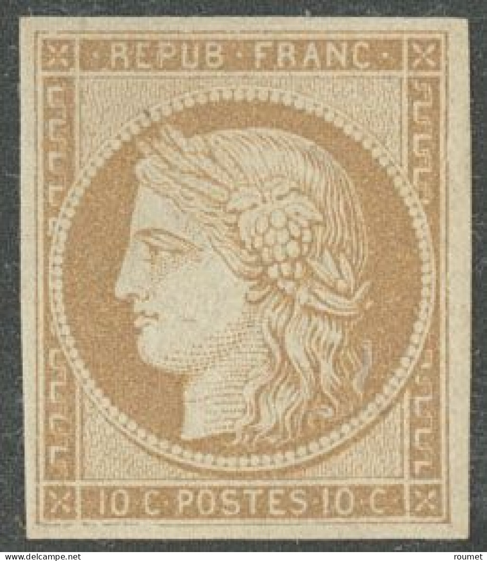 * No 1, Bistre-jaune, Quasiment **, Très Jolie Pièce. - TB. - R - 1849-1850 Cérès