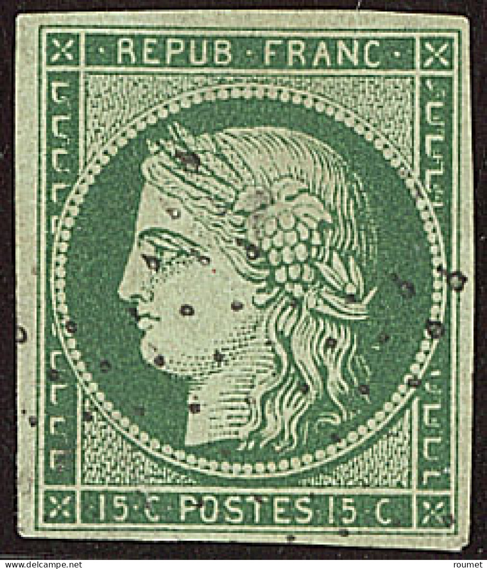 No 2c, Vert Bouteille. - TB. - R - 1849-1850 Cérès