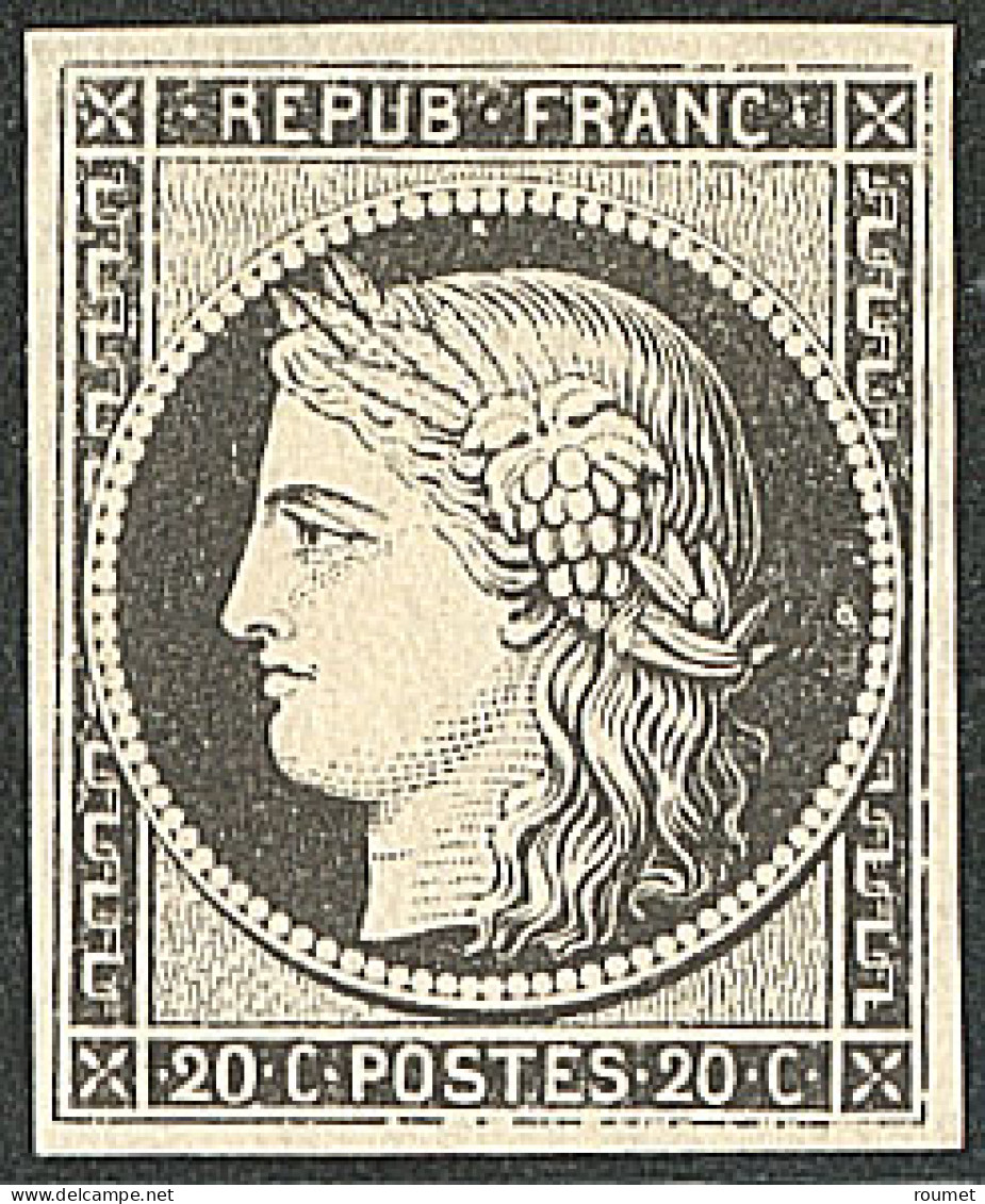 * No 3a, Noir Sur Blanc, Petit Aminci Mais TB - 1849-1850 Ceres