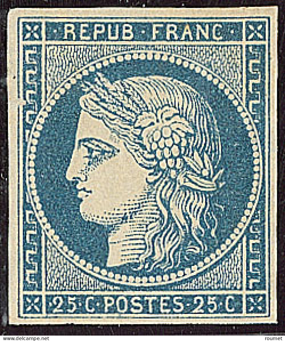 * No 4a, Bleu Foncé, Bdf, Aminci Mais Très Frais Et TB. - RR - 1849-1850 Ceres