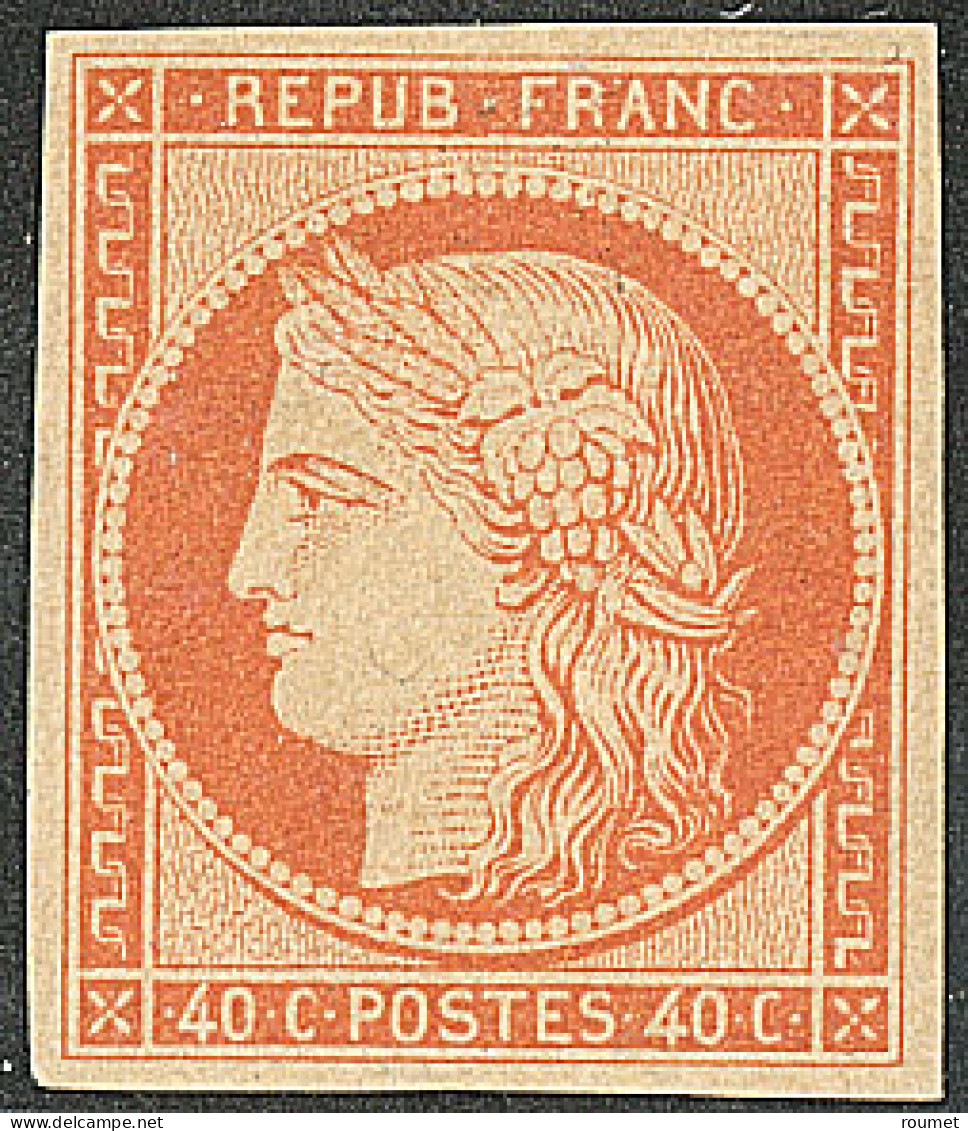 * No 5, Orange, Nuance Foncée, Jolie Pièce. - TB. - RR - 1849-1850 Ceres