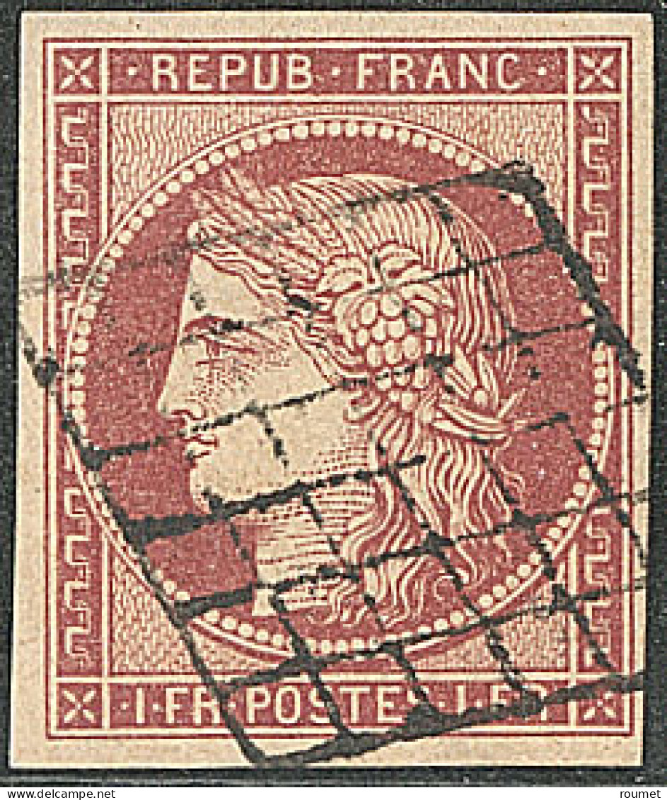 Rouge-brun. No 6A, Obl Grille. - TB. - R - 1849-1850 Ceres