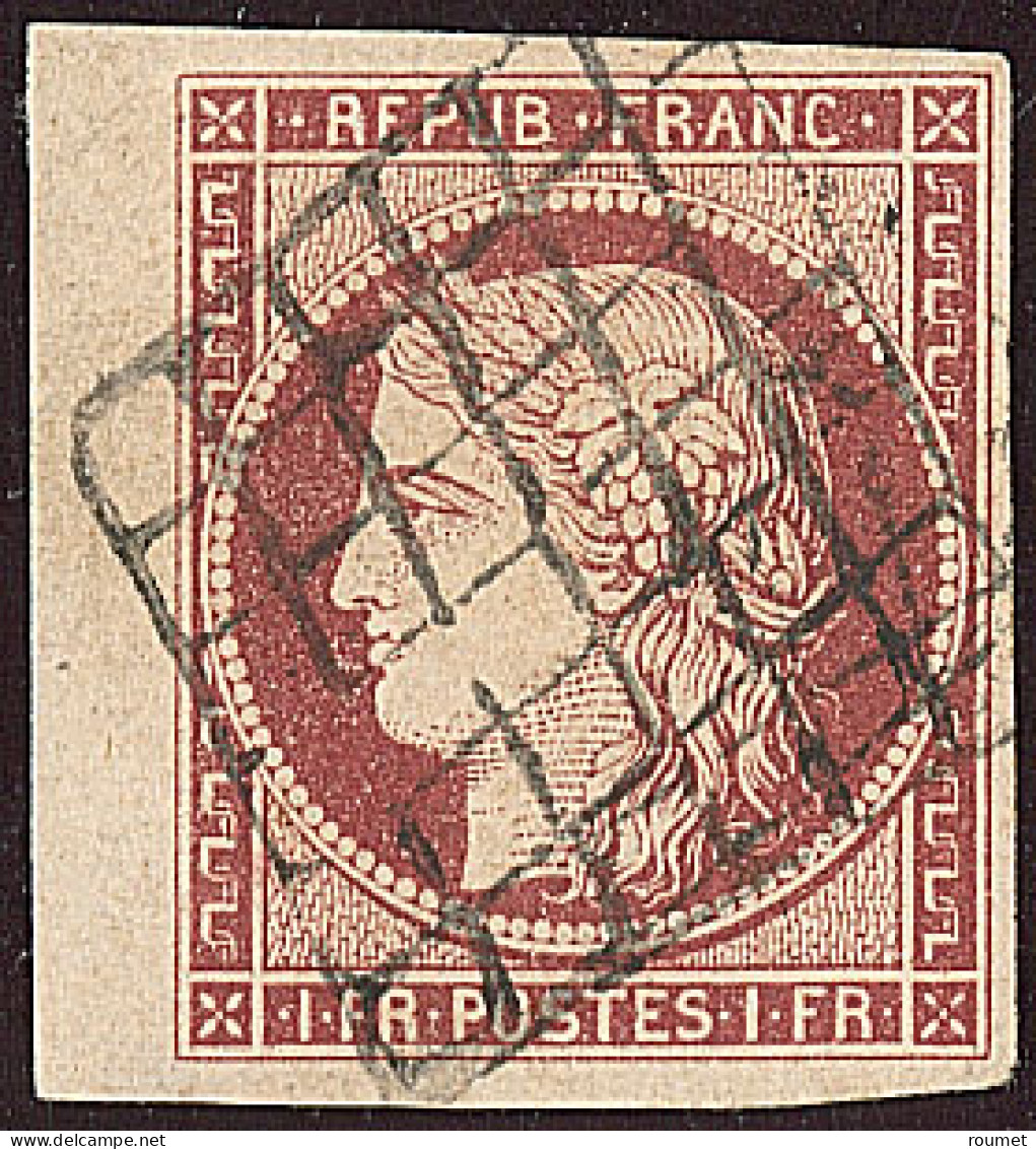 No 6B, Bdf, Obl Grille, Jolie Pièce. - TB. - R - 1849-1850 Cérès
