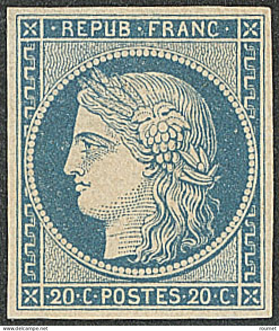 (*) Non émis. No 8, Bleu Sur Jaunâtre, Très Frais. - TB. - R - 1849-1850 Ceres