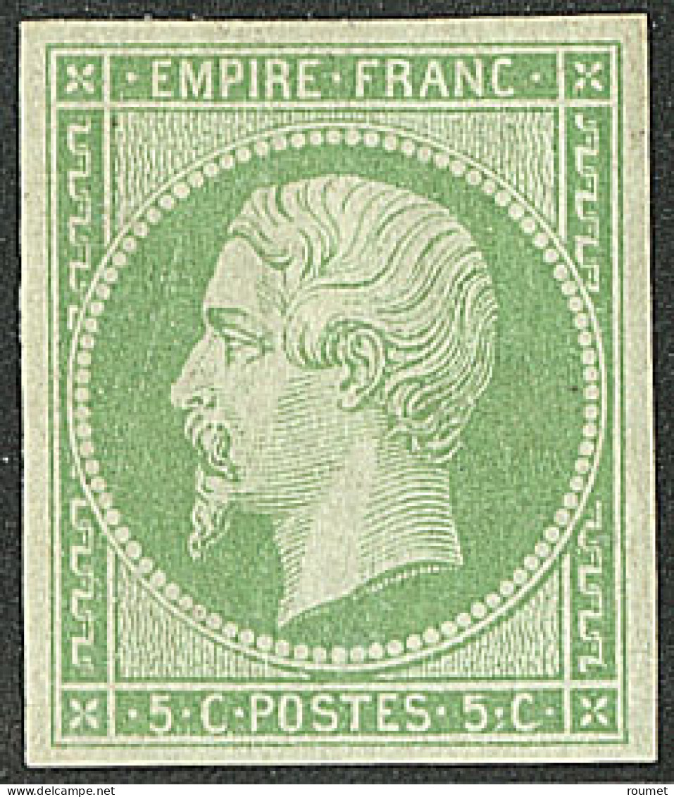 * No 12, Vert, Large Charnière Mais Très Frais Et TB. - R - 1853-1860 Napoléon III.