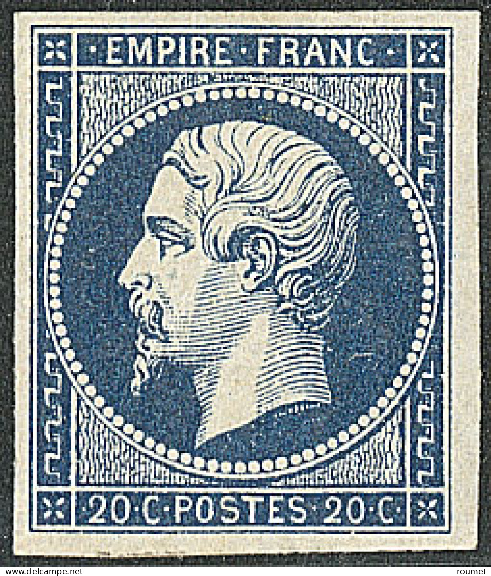 * No 14Ab, Bleu Noir, Jolie Pièce. - TB. - R - 1853-1860 Napoleon III