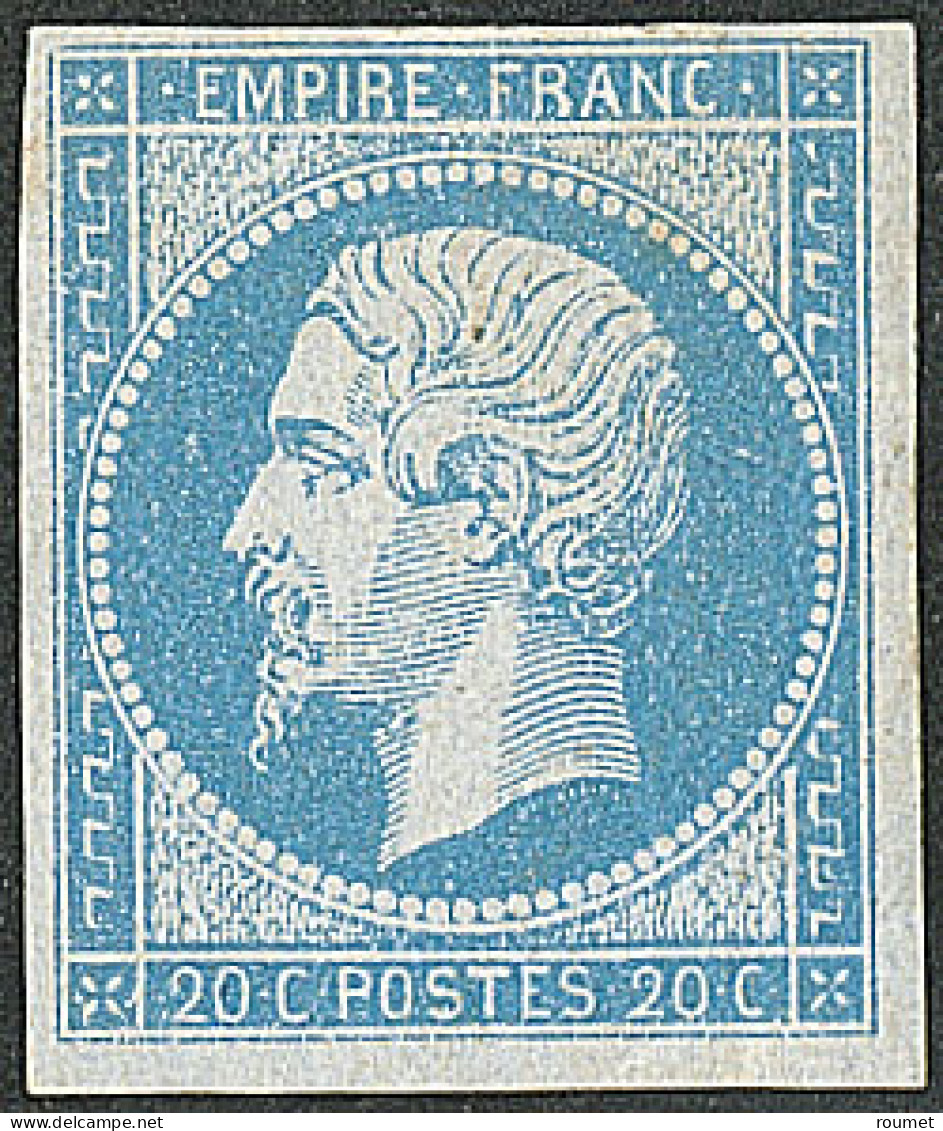 ** No 14Ac, Bleu Sur Azuré. - TB. - R - 1853-1860 Napoléon III