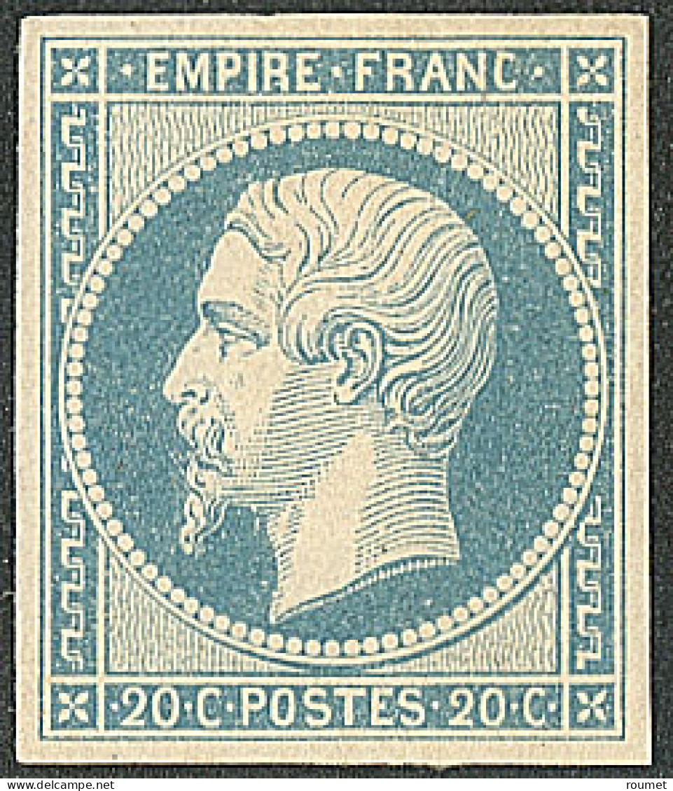 * No 14Af, Bleu Laiteux, Très Frais. - TB - 1853-1860 Napoléon III