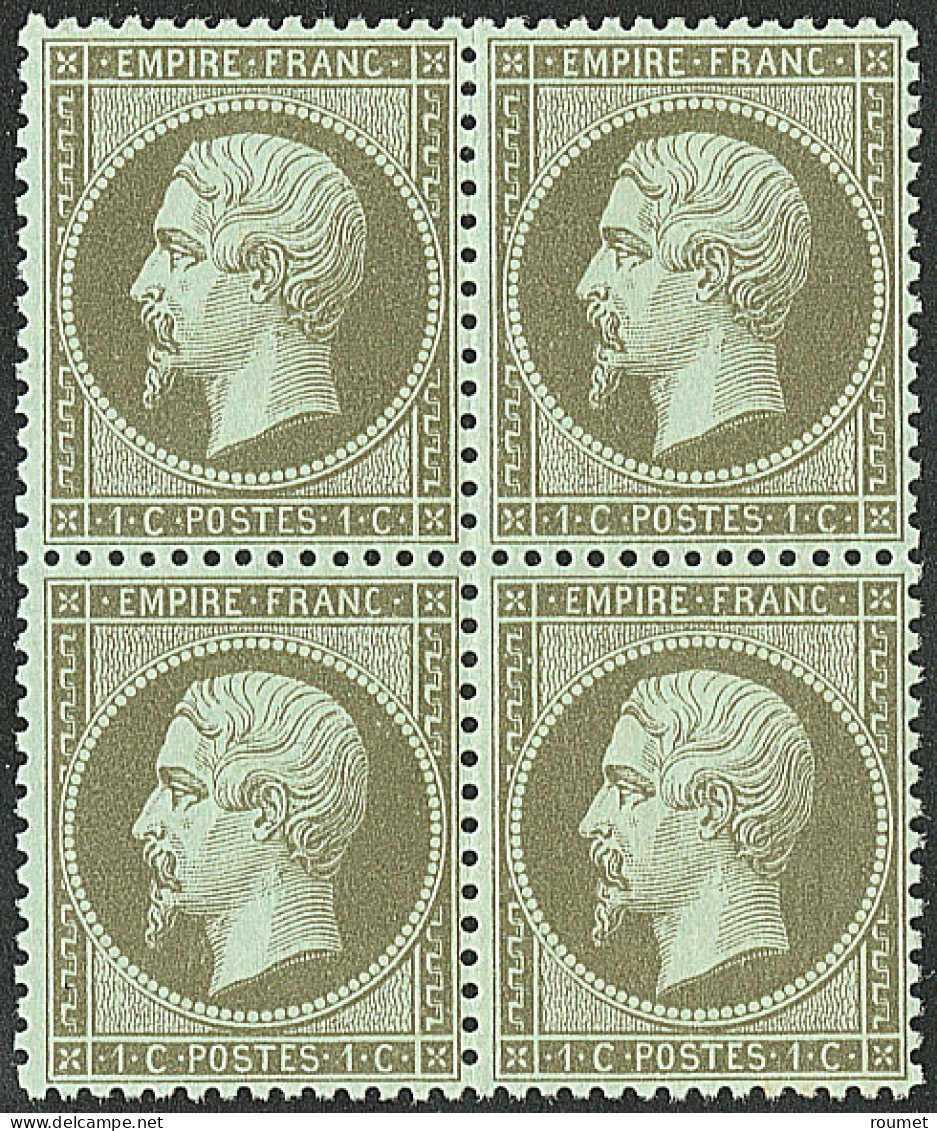 ** No 19a, Bloc De Quatre (deux Ex *), Très Frais. - TB - 1862 Napoleone III