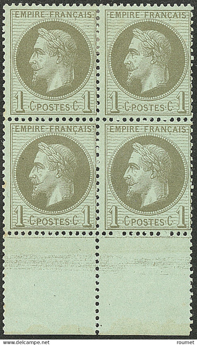 ** No 25, Bloc De Quatre Bdf (deux Ex *), Très Frais. - TB - 1863-1870 Napoleone III Con Gli Allori